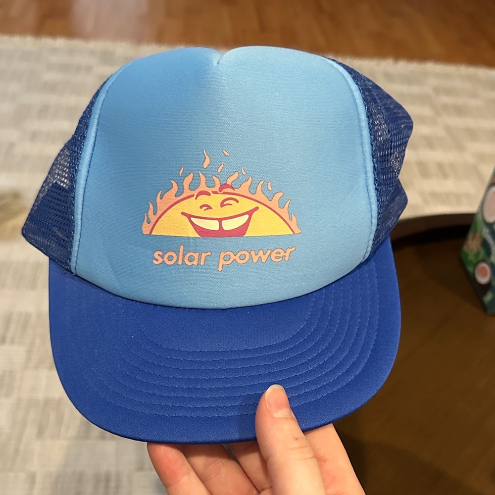 Light Blue & Royal Blue 'Solar Power' Mesh Trucker Hat